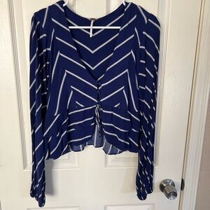 Free People Samifran Crop Flowy Blouse